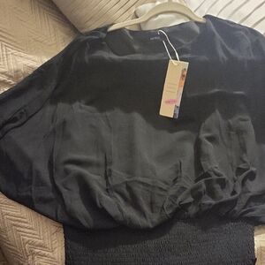 Express Women's Elegant Black Blouse